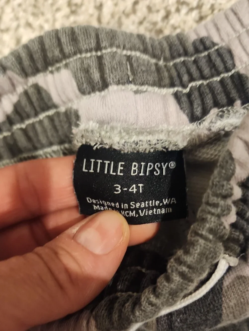 Little Bipsy Cargo Drawstring Shorts Set - Sage Green, Gray, Camouflage